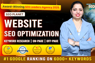 do website SEO optimization through quality keyword research, on page, off page