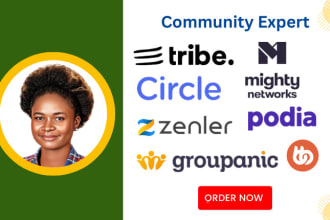 setup tribe mighty networks circle buddyboss zenler podia groupanic community