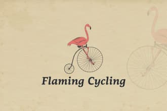 design vintage style line art retro style logo design for your business