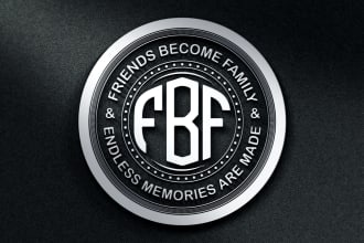 design professional 3d silver metallic badge logo