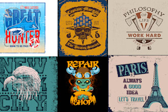 create custom t shirt design or t shirt logo for you