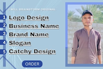 create catchy brand name, business name, company, slogan and logo design
