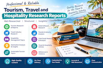 write tourism, travel and hospitality research reports
