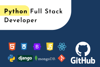 be full stack web developer,python,django,react js