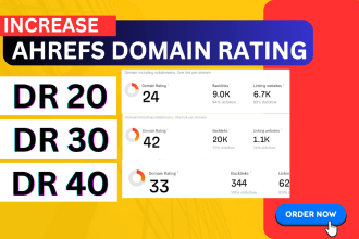 increase ahrefs DR domain rating 0 to 20 30 40 plus manualy
