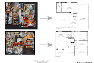draw 2d floor plan from link matterport, virtual tour