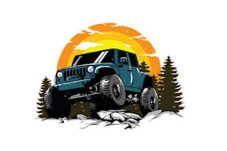 draw vector car illustration cartoon and any vehicle