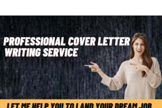 help to achieve your career goals with professional cover letter writing service