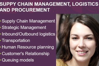 do market research, supply chain management procurement logistics