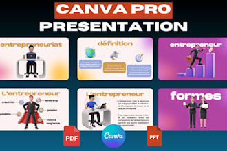 design powerpoint, google slides, canva pro presentation