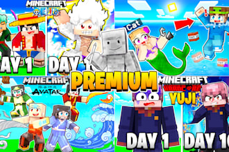make a professional minecraft thumbnail