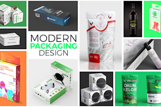 design a modern product box packaging in 48 hours