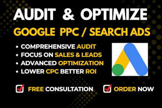 audit and optimize your existing google ads adwords ppc campaign as sem expert