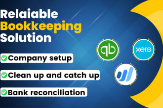 provide expert bookkeeping services in quickbooks, xero,wave