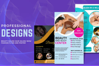design eye catchy beauty salon, hair, fashion flyer and poster