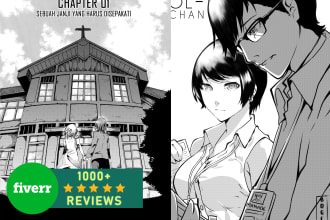 make comic, webcomic, webtoon in manga style for you