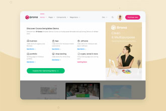 design   wordpress header footer and mega menu with custom design