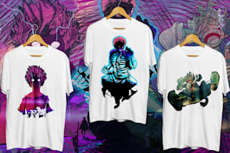 create a anime t shirt design for you