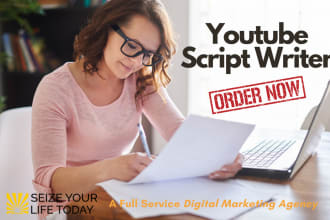 do video scriptwriting for a youtube channel