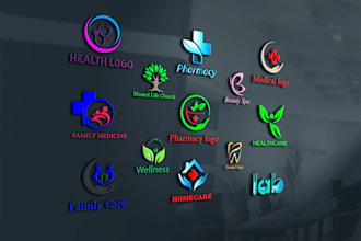 design medical, healthcare, pharmacy, lab and 3d logo in 12 h