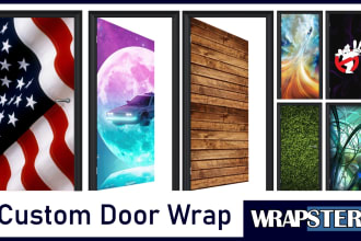design custom door wrap for your residence, commercial space