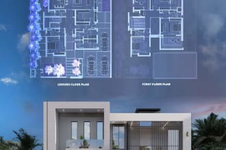 make 2d and 3d drawings for domestic, commercial buildings