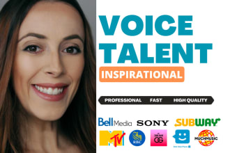 record an inspirational, motivational voiceover