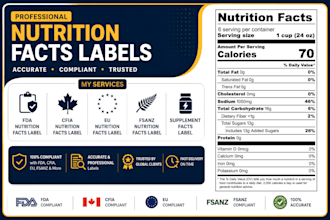 create nutrition facts label