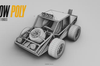 model 3d vehicle, 3d assets, prop model in blender