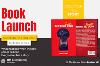 design book promotion banner, book launch, poster