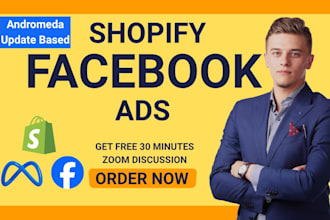 run andromeda based shopify facebook ads as a fb marketing strategist