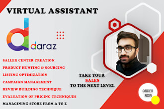 be your expert daraz store virtual assistant VA
