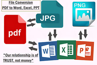 convert PDF file or any scan document to ms word, excel or powerpoint by typing