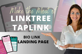 create linktree or taplink multilink landing page