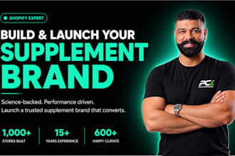 build a branded supplement shopify store for you