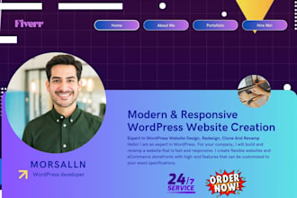 design, redesign, clone, revamp, rebuild or modify wordpress website development