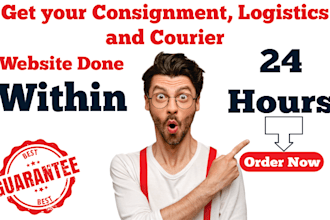 design consignment, courier logistics with tracking