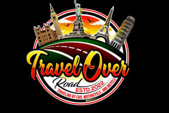 create a timeless beautiful travel and hotel logo