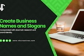 create brilliant business names and slogans, domain and brand identity