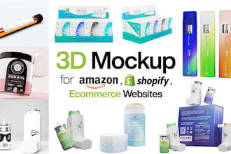 do 3d mockup rendering for amazon, shopify, e shopping sites