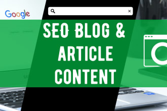 write professional SEO blog and article content for your business or website