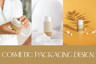design luxury cosmetic product label and package design