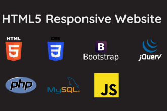 develop website php html css javascript bootstrap
