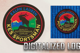vectorize, remake and fix your pixelated or stitched logo