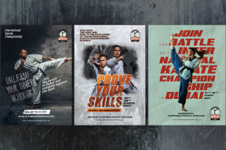 design trendy poster designs for print and digital media