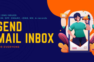 fix dns domain records spf, dkim, dmarc for email inbox deliverability