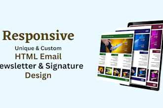 build custom HTML email template signature and newsletter