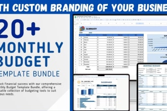 prepare top notch finance, personal finance, budget templates in bundle for you