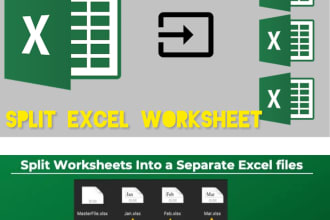do data entry ,split excel format, copy paste, cleaning, pdf to excel