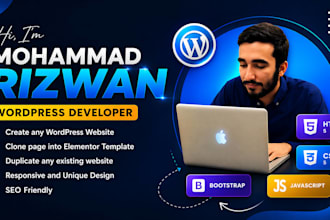 clone wordpress website, website development as a wordpress developer